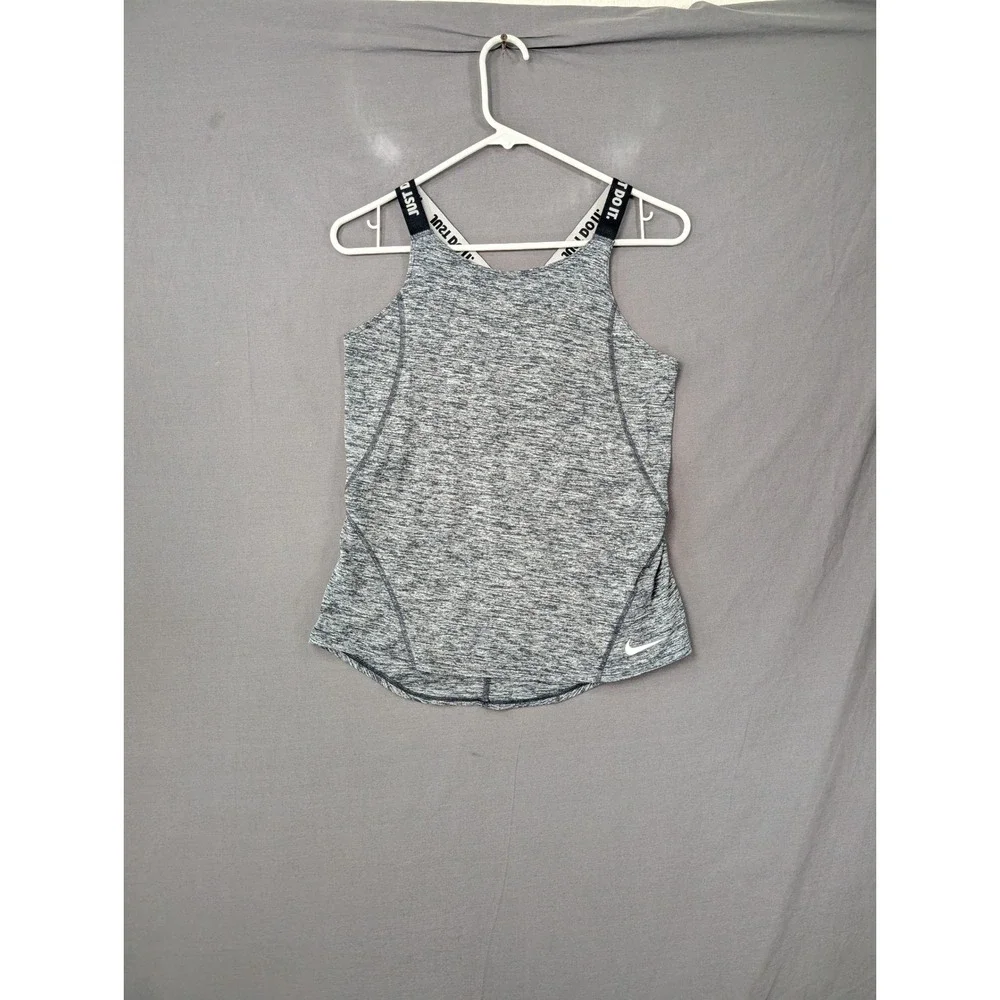 Nike Dri-FIT Just Do It Crossback Tank Top Gray‎ Heather BQ6438-010 Womens XL